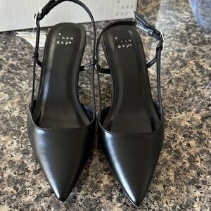 A New Day Black Pointed Toe Heels